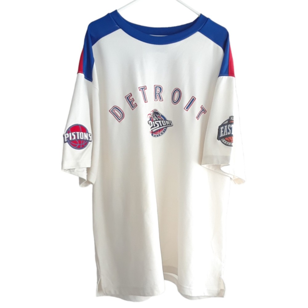 Vintage Unique Sports Generation Detroit Pistons Embroidered White NBA Jersey 2X